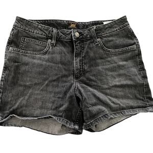 Lee Jeans Black High Rise Mom Shorts size 10